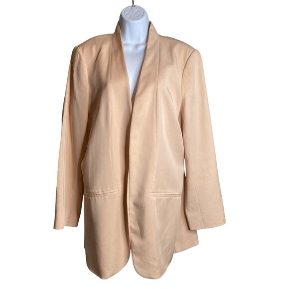 Eileen Fisher Jackets & Blazers - Eileen Fisher Women's Beige Open Front Blazer Size L Business Casual Coastal